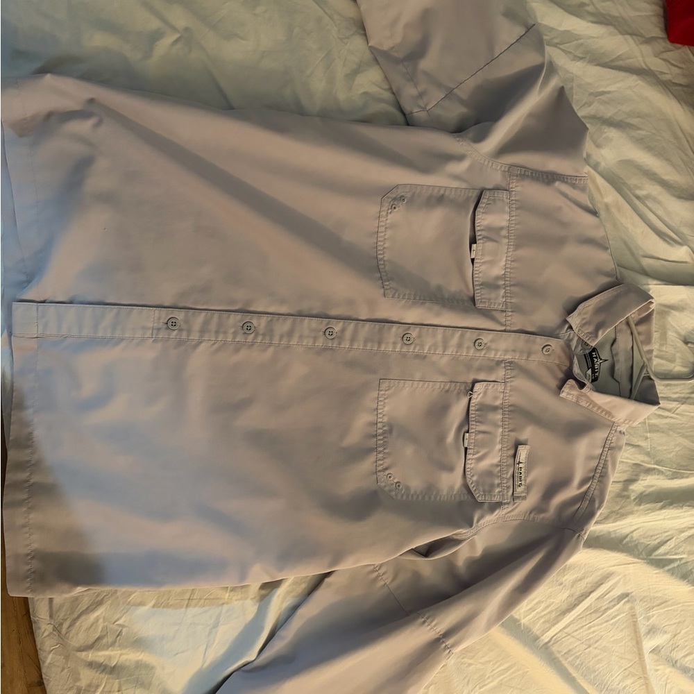 Habit Light Gray SPF 40+ Button-Up Fishing Shirt